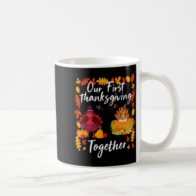 Mug Our First Thanksgiving Together Matching Couple  (Droite)