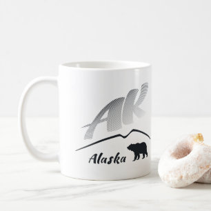 Mug Ours (AK) brun de Kodiak de l'Alaska - logo noir