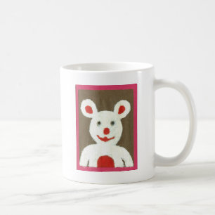 Mug Ours blanc avec nez rouge, bouche et oreilles (Pèr