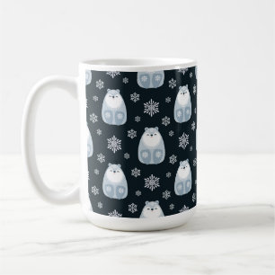 MUG OURS BLANCS ET BLEUS DE FÊTE HIBERNALE