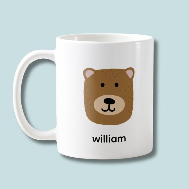 Mug Ours brun mignon (Brown bear kids personalized mug)