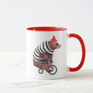 Mug Ours d'amusement de bicyclette