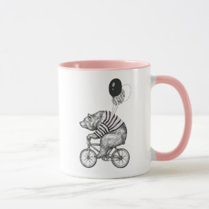 Mug Ours de bicyclette de ballon