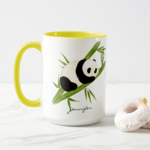 Mug Ours de panda sur la boue de bambou