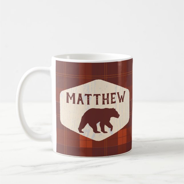 Mug Ours de style rustique personnalisé (Gauche)