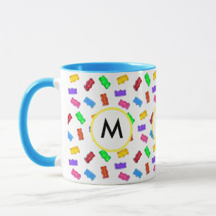 Mug Ours doux multicolores & calligraphie sur blanc