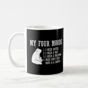 Mug Ours drôle Brown Mes quatre humeurs J'ai besoin de
