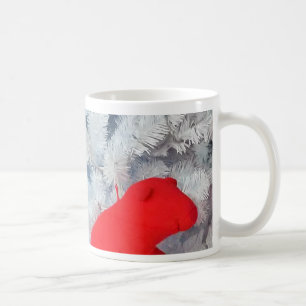 Mug Ours en peluche rouge dans l'arbre de Noël