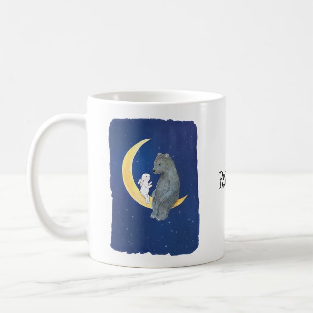 Mug Ours et lapin sur la lune coutume lapin ours migno (Gauche)
