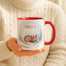 Mug Ours Hivernal Personnalisé – Motif Animal Endo