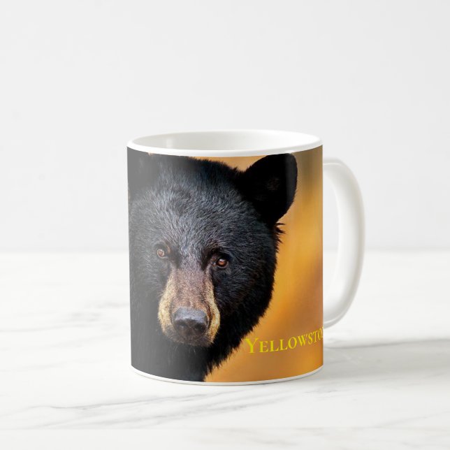 Mug Ours jaune-mug-noir (Devant droit)