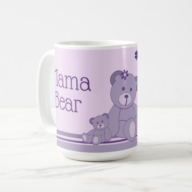 Mug Ours mauve (Devant gauche)