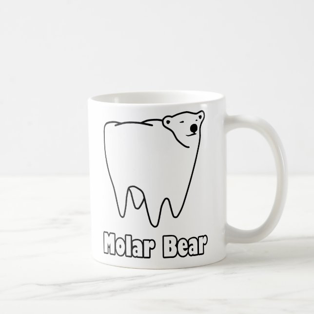 Mug Ours molaire Ours polaire Ours de dents (Droite)
