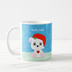 Mug Ours polaire de Noël mignon & Snowman