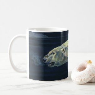 Mug Ours polaire vintage, animaux de la vie marine arc