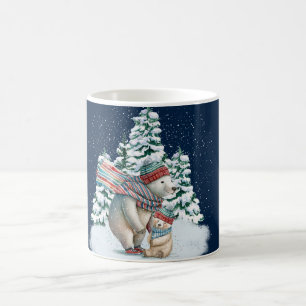 Mug Ours polaires à l'aquarelle mignons