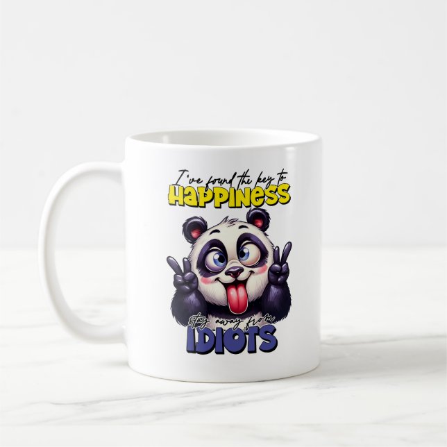 Mug Ours sarcastique J'ai trouvé la clé du bonheur (Gauche)