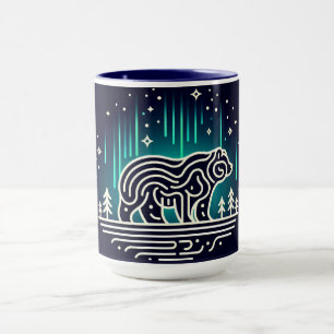 Mug Ours sous les lumières de l'aurore