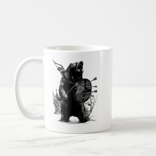 Mug Ours Vive Avec Ax Et Bouclier (Gauche)
