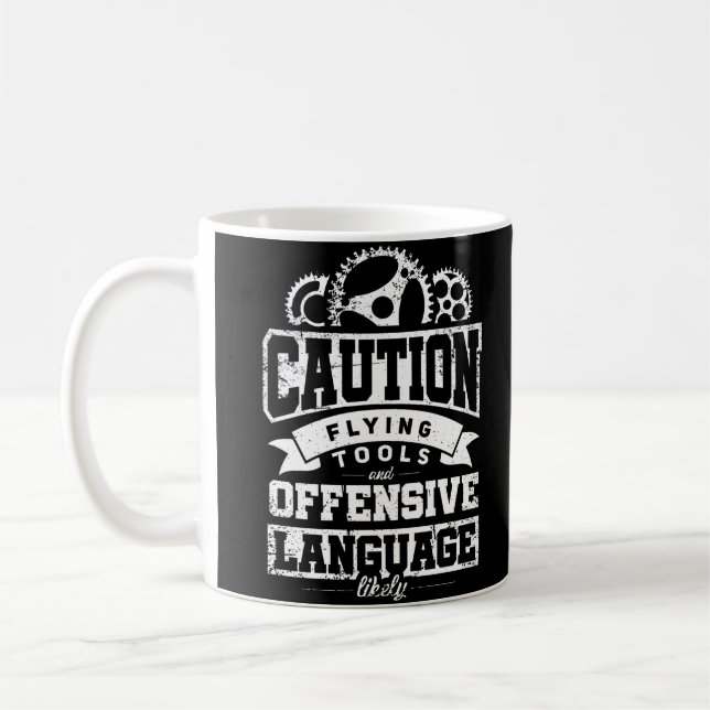 Mug Outil de vol de prudence Mécanique d'aéronef Diese (Gauche)