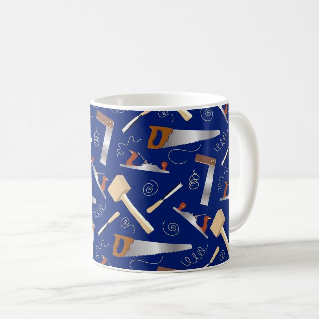 Mug Outils de travail du bois amusant Carpenter (Devant droit)