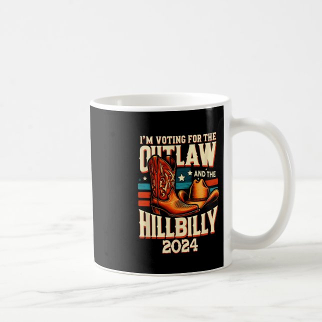 Mug Outlaw Hillbilly 2024 Élection américaine Chaussur (Droite)