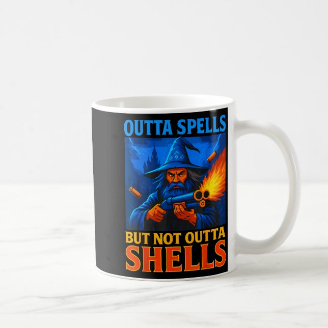 Mug Outta Spells But Not Outta Shells Wizard Fantasy M (Droite)