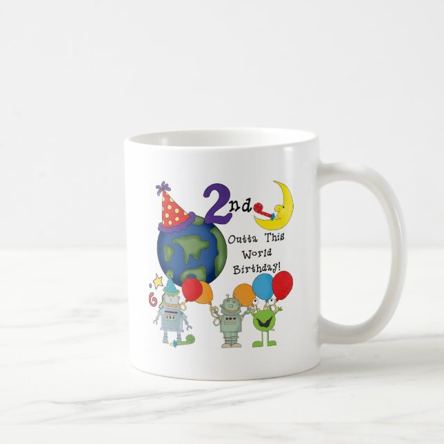 Mug Outta This World 2nd Birthday Tshirts (Droite)