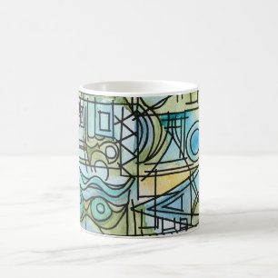 Mug Ouverture-Art géométrique Bauhaus moderne