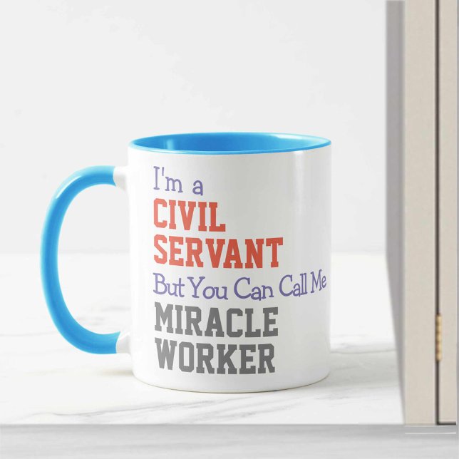 Mug ouvrier du Miracle de la fonction publique (Créateur téléchargé)