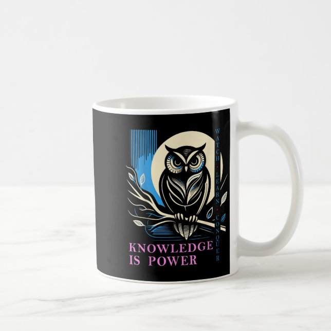 Mug Owl - Knowledge Is Wer - Wisdom Owl Design  (Droite)