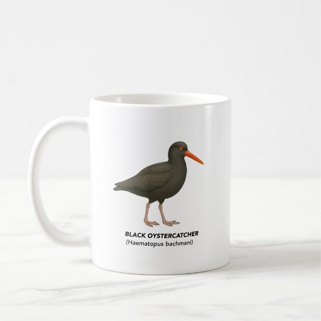 Mug Oystercatcher noir - Oiseaux de Californie (Gauche)
