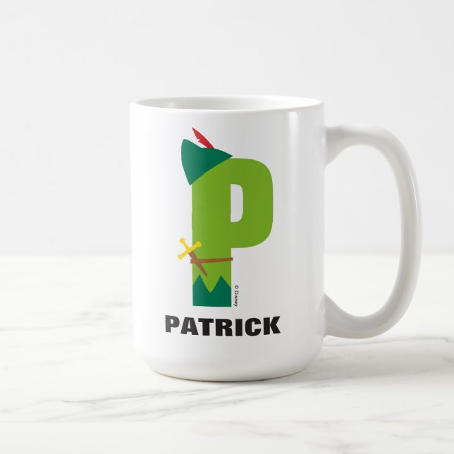 Mug P est pour Peter Pan | Ajouter Votre Nom (Droite)
