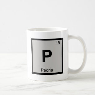 Mug P - Symbole de Tableau périodique de chimie de