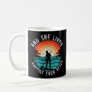 Mug Paddleboard SUP Joyeux Jamais Après Fille Vintage