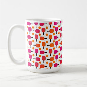 Mug Paddles en Pickleball Rose et Orange & Balls Orang