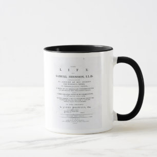 Mug Page titre, 'de la vie de Samuel Johnson
