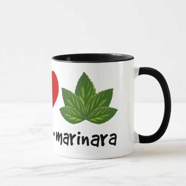 Mug Paie Amour Marinara Basil Feuilles (Droite)