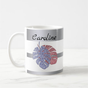 Mug Paillettes exotiques tropicales brillantes effet f