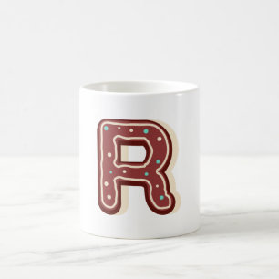 Mug Pain d'épices Noël Lettre initiale monographie R