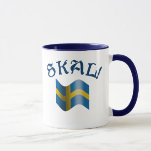 Mug Pain grillé suédois de drapeau de Skal de Suède