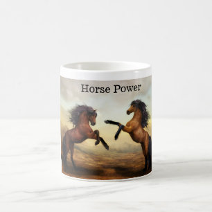 Mug paire de chevaux sauvages