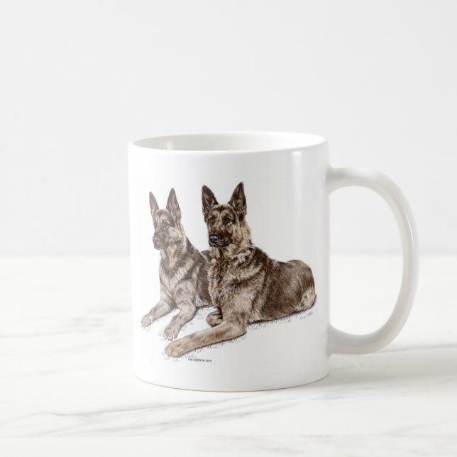 Mug Paire de chiens bergers allemands (Droite)