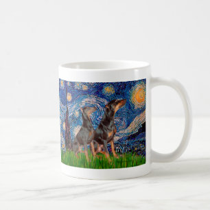 Mug Paire de doberman - Nuit étoilée