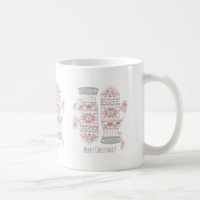 Mug Paire De Gants De Noël En Coton (Droite)