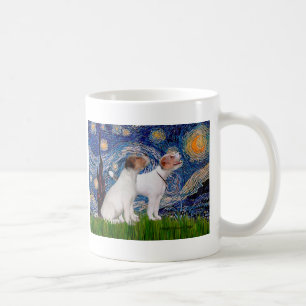 Mug Paire de Jack Russell 4 - Nuit étoilée