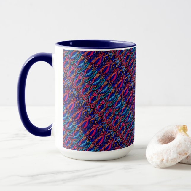 Mug Paisley haché (Avec donut)