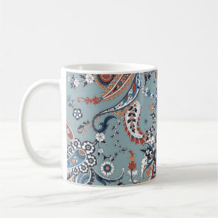 Mug Paisley indien tendance : arrière - plan sans cout