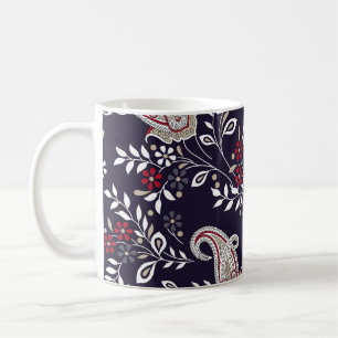 Mug Paisley indien traditionnel, motif sans soudure.