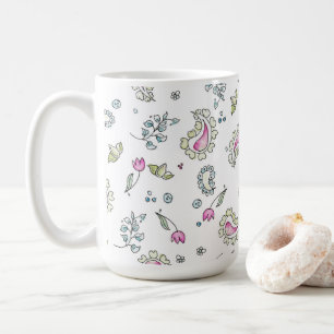 Mug Paisley Obsession Rose et Musique verte